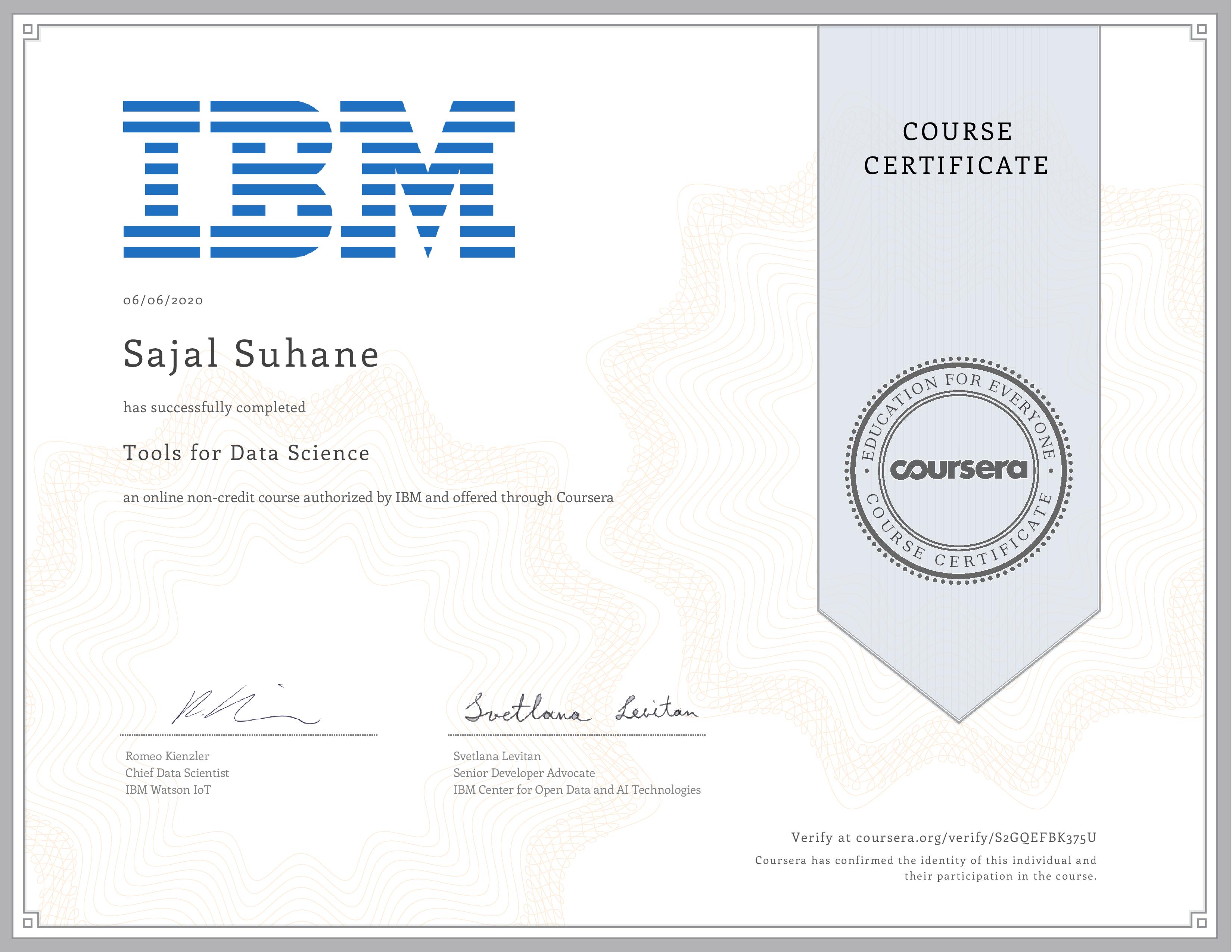 IBM Tools for Data Science
